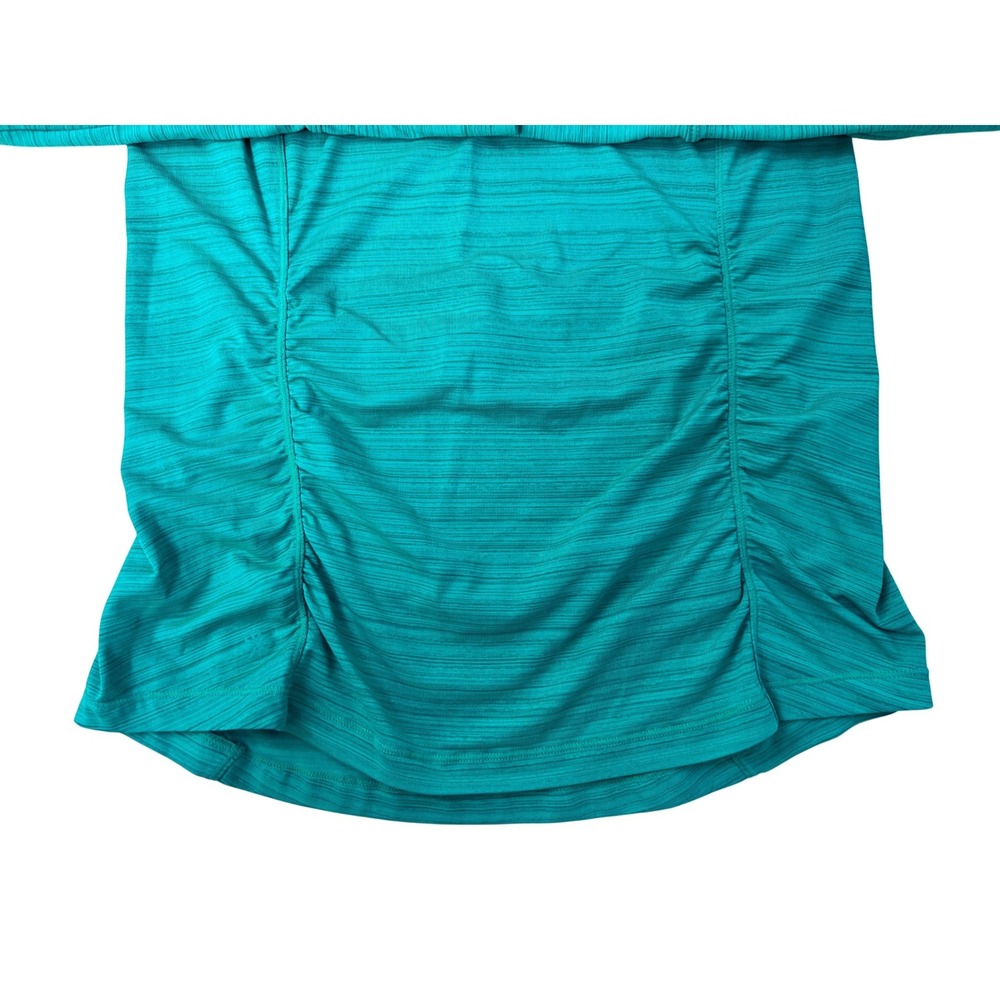 Athleta Rashguard Women Small Teal Excellent Pacifica Illume Long Sleeve Zip - Picture 7 of 9